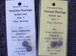 High precision stainless or ceramic fishing reel bearings.